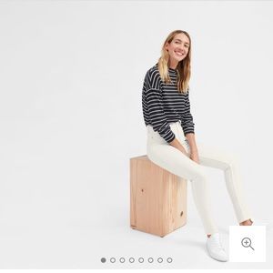 Everlane White (Bone) High Rise Skinny Jean